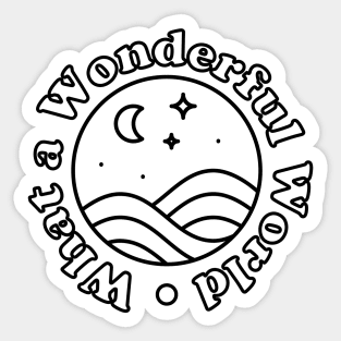 Retro What a Wonderful World Sticker